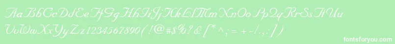 MarriageScriptNormal Font – White Fonts on Green Background