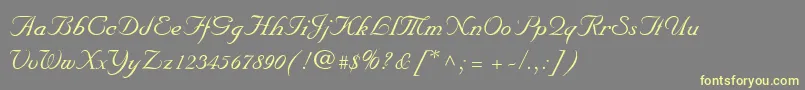 MarriageScriptNormal Font – Yellow Fonts on Gray Background