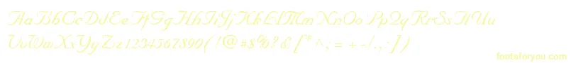 MarriageScriptNormal Font – Yellow Fonts on White Background