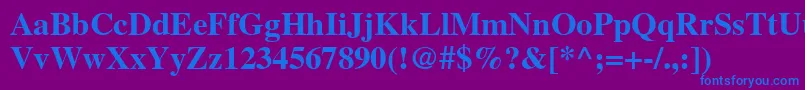 Nttmb Font – Blue Fonts on Purple Background