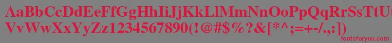 Nttmb Font – Red Fonts on Gray Background