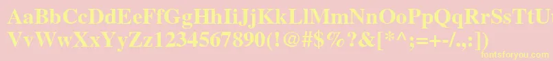 Nttmb Font – Yellow Fonts on Pink Background