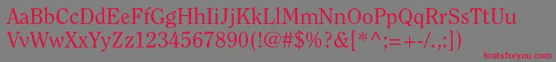 ClearfacestdRegular Font – Red Fonts on Gray Background