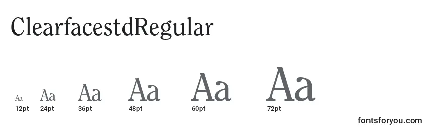 ClearfacestdRegular Font Sizes