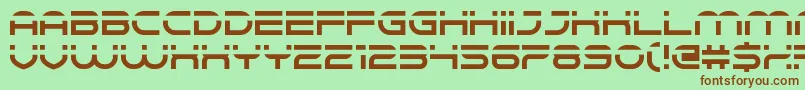 Fonte Speedeasy – fontes marrons em um fundo verde
