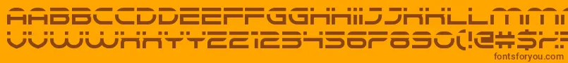 Fonte Speedeasy – fontes marrons em um fundo laranja