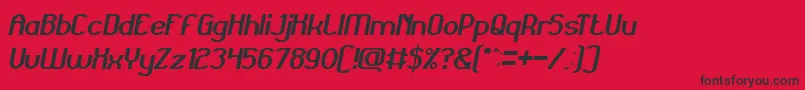 Fonte GrandPrixItalic – fontes pretas em um fundo vermelho