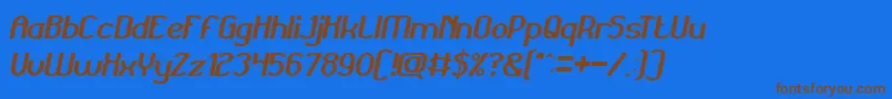 Шрифт GrandPrixItalic – коричневые шрифты на синем фоне