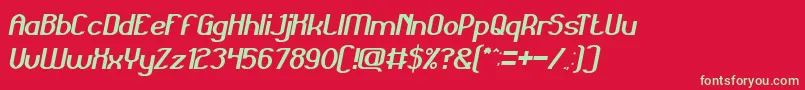 Шрифт GrandPrixItalic – зелёные шрифты на красном фоне
