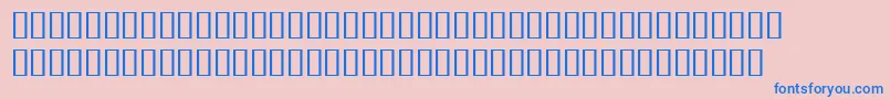 BulmerMtRegularAltBolditalic-fontti – siniset fontit vaaleanpunaisella taustalla