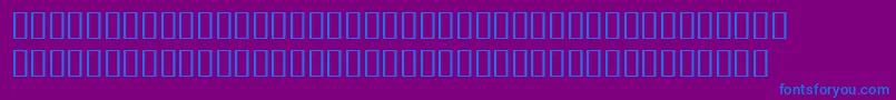 フォントBulmerMtRegularAltBolditalic – 紫色の背景に青い文字