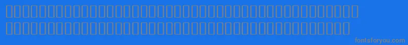 フォントBulmerMtRegularAltBolditalic – 青い背景に灰色の文字