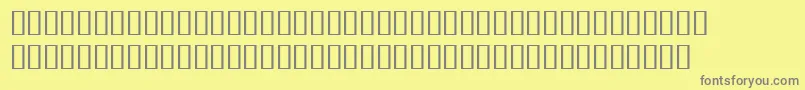 BulmerMtRegularAltBolditalic-fontti – harmaat kirjasimet keltaisella taustalla
