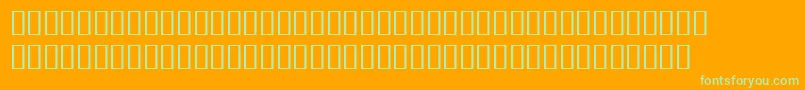 BulmerMtRegularAltBolditalic-fontti – vihreät fontit oranssilla taustalla