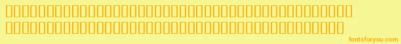 フォントBulmerMtRegularAltBolditalic – オレンジの文字が黄色の背景にあります。