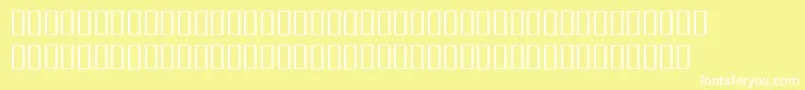 BulmerMtRegularAltBolditalic-fontti – valkoiset fontit keltaisella taustalla