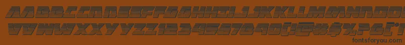 Eaglestrikechromeital Font – Black Fonts on Brown Background