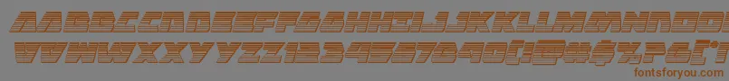 Eaglestrikechromeital-Schriftart – Braune Schriften auf grauem Hintergrund