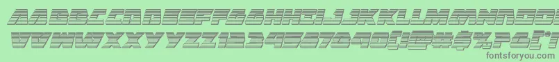 Eaglestrikechromeital Font – Gray Fonts on Green Background