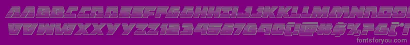 Eaglestrikechromeital-Schriftart – Graue Schriften auf violettem Hintergrund