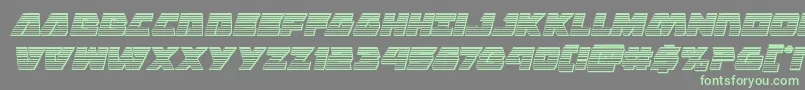 Eaglestrikechromeital Font – Green Fonts on Gray Background