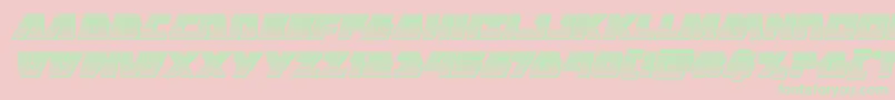 Eaglestrikechromeital Font – Green Fonts on Pink Background