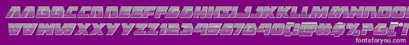 Eaglestrikechromeital Font – Green Fonts on Purple Background