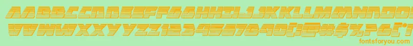 Eaglestrikechromeital Font – Orange Fonts on Green Background