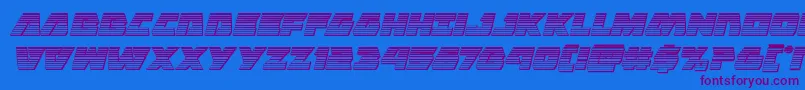 Eaglestrikechromeital Font – Purple Fonts on Blue Background