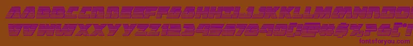 Czcionka Eaglestrikechromeital – fioletowe czcionki na brązowym tle