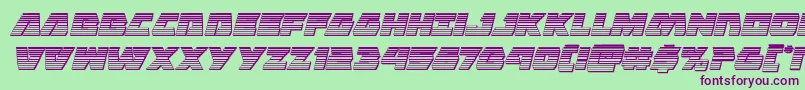Eaglestrikechromeital Font – Purple Fonts on Green Background