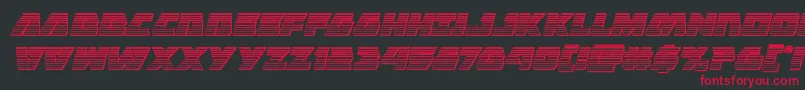 Eaglestrikechromeital Font – Red Fonts on Black Background