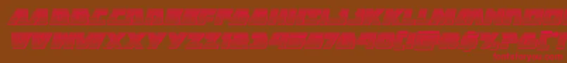 Eaglestrikechromeital Font – Red Fonts on Brown Background