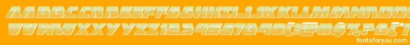 Eaglestrikechromeital Font – White Fonts on Orange Background