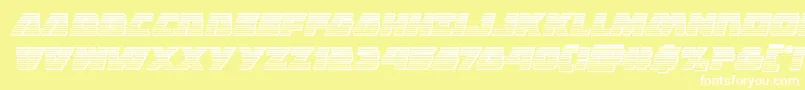 Eaglestrikechromeital Font – White Fonts on Yellow Background