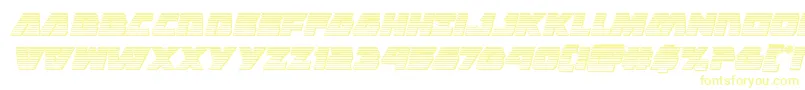Eaglestrikechromeital-Schriftart – Gelbe Schriften auf weißem Hintergrund