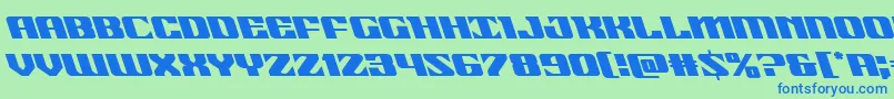21gunsaluteleft Font – Blue Fonts on Green Background
