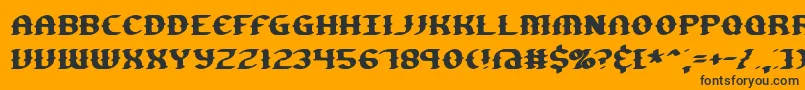 GestureBrk Font – Black Fonts on Orange Background