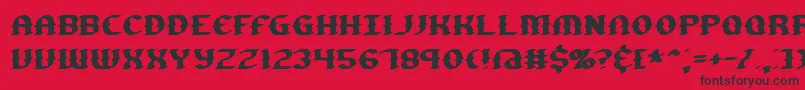 GestureBrk Font – Black Fonts on Red Background