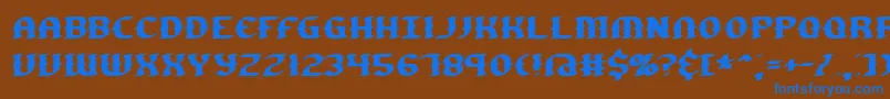 GestureBrk Font – Blue Fonts on Brown Background