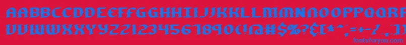 GestureBrk Font – Blue Fonts on Red Background