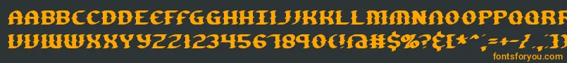 Шрифт GestureBrk – оранжевые шрифты на чёрном фоне