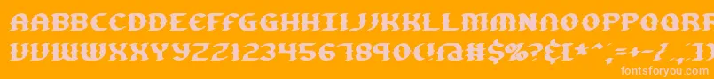 GestureBrk Font – Pink Fonts on Orange Background