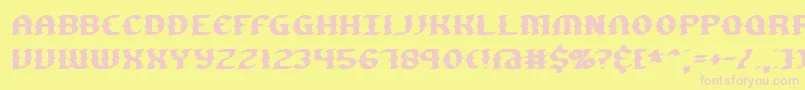 GestureBrk Font – Pink Fonts on Yellow Background