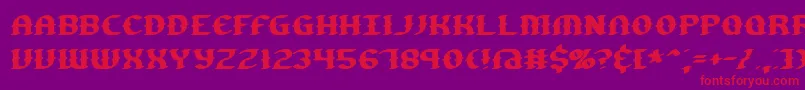 フォントGestureBrk – 紫の背景に赤い文字