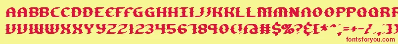 GestureBrk-Schriftart – Rote Schriften auf gelbem Hintergrund