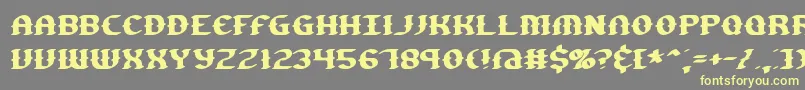 GestureBrk Font – Yellow Fonts on Gray Background