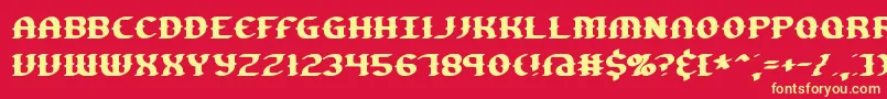 GestureBrk Font – Yellow Fonts on Red Background
