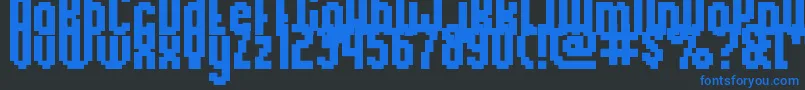 RelativityShort Font – Blue Fonts on Black Background