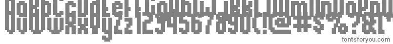 フォントRelativityShort – 白い背景に灰色の文字